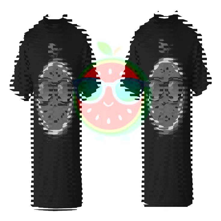 クールな漫画スイカサングラス付き Tシャツ