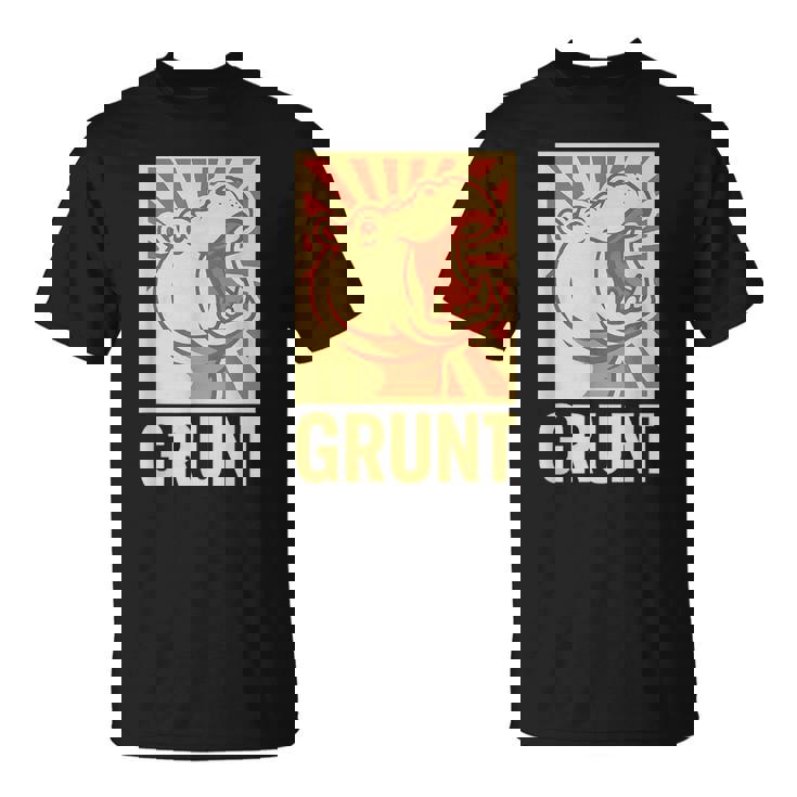 グラントカバアート – 面白い大胆な動物のカバ Tシャツ