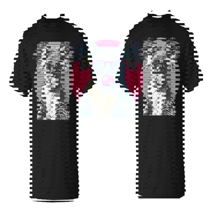 コアラ愛好家のためのサングラスバブルガム付きコアラ Tシャツ