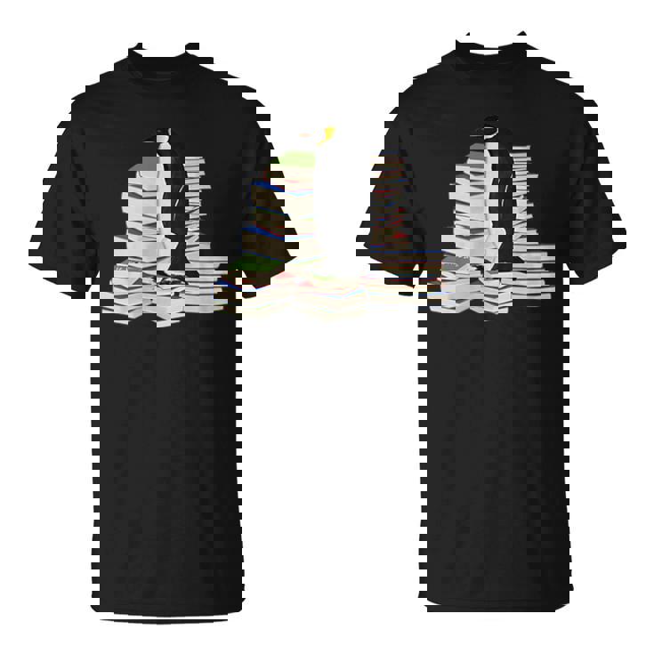 コウテイペンギン 鳥 本 読む 動物 図 バードウォッチング 贈り物 鳥類学者 生物学者 自然科学 Tシャツ