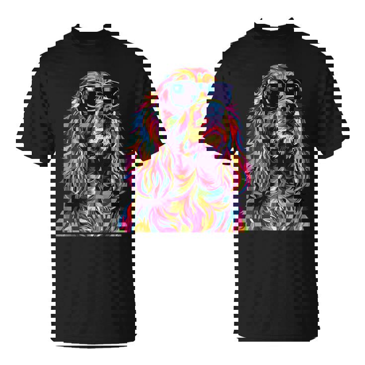 コッカースパニエルラバーズ ポップアート 面白い イングリッシュコッカースパニエル Tシャツ