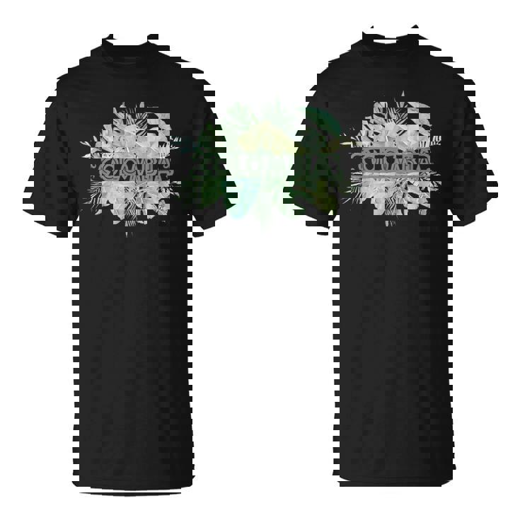 コロンビア ラテンアメリカ カリブ海 太平洋 エコツー リズム ギフト お土産 モンステラヤシ ビーチ ヤシの木 Tシャツ