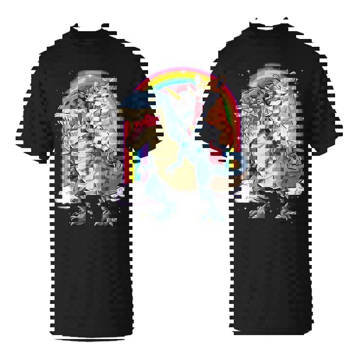 コーギー ユニコーン 恐竜 レックス キッズ ガールズ レインボー ギフト Tシャツ