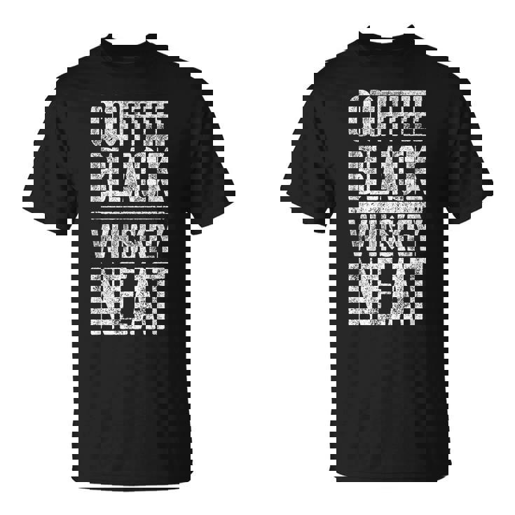 コーヒー ブラック ウイスキー きちんとしたシャツ 面白い バーボン ウイスキー スコッチ Tシャツ
