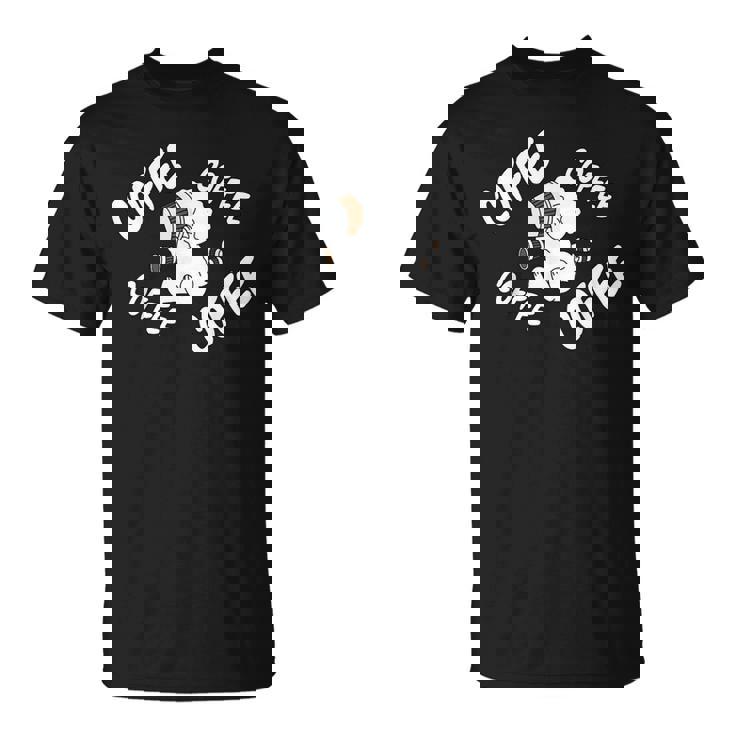 コーヒー ビション・フリーゼ 犬 Tシャツ