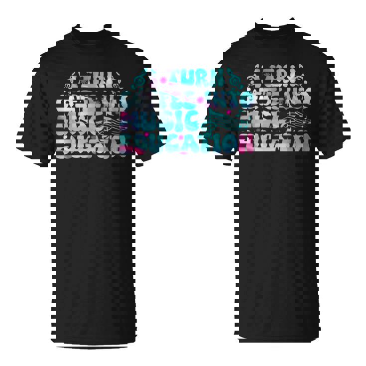 コーヒーを音楽教育学校の先生に変える Tシャツ