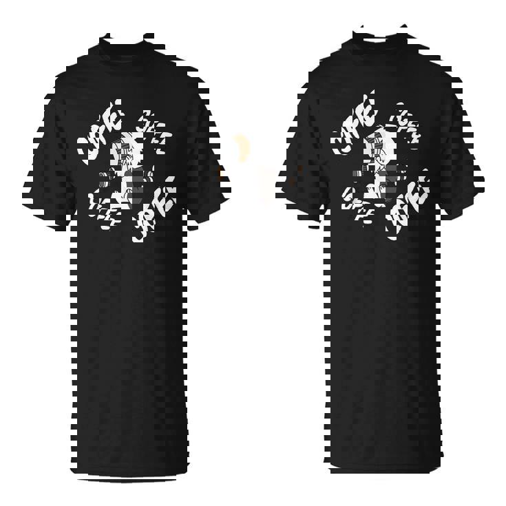 コーヒーオールド・イングリッシュ・シープドッグ犬 Tシャツ