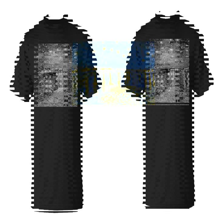 ゴッホ／ローヌ川の星月夜【世界の名画】（高精細画質）フィンセント・ファン・ゴッホ Gogh 美術館アート Tシャツ