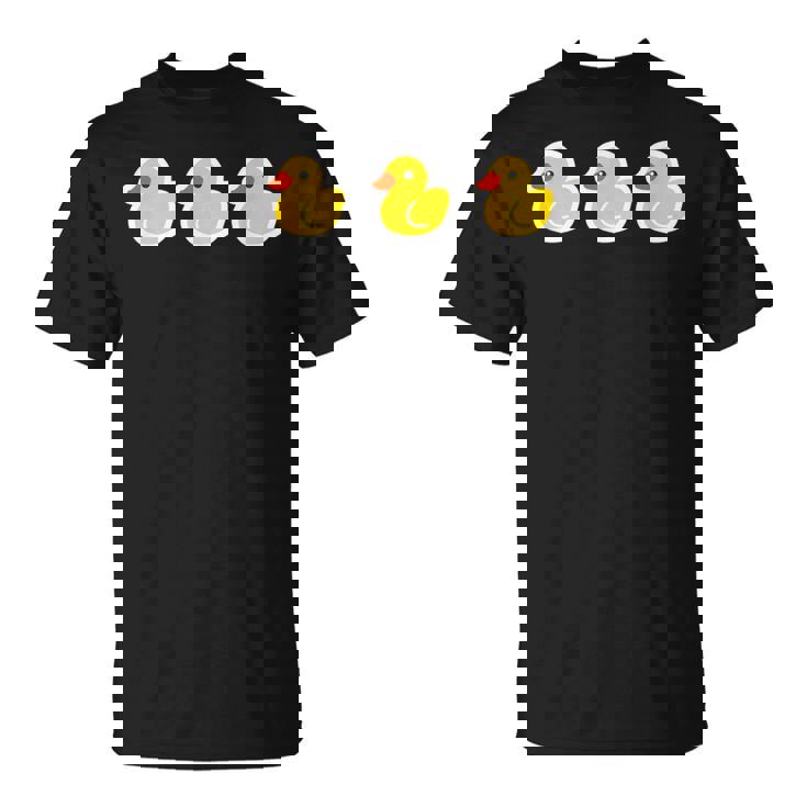 ゴムアヒル（3 スリー）黄色いアヒル お風呂のおもちゃ ラバーダック【ポップ イラスト】ゆるかわいい キャラクター Tシャツ