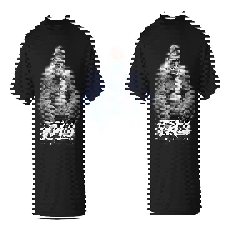 ゴリラ×シルバーバックゴリラ霊長類 Tシャツ