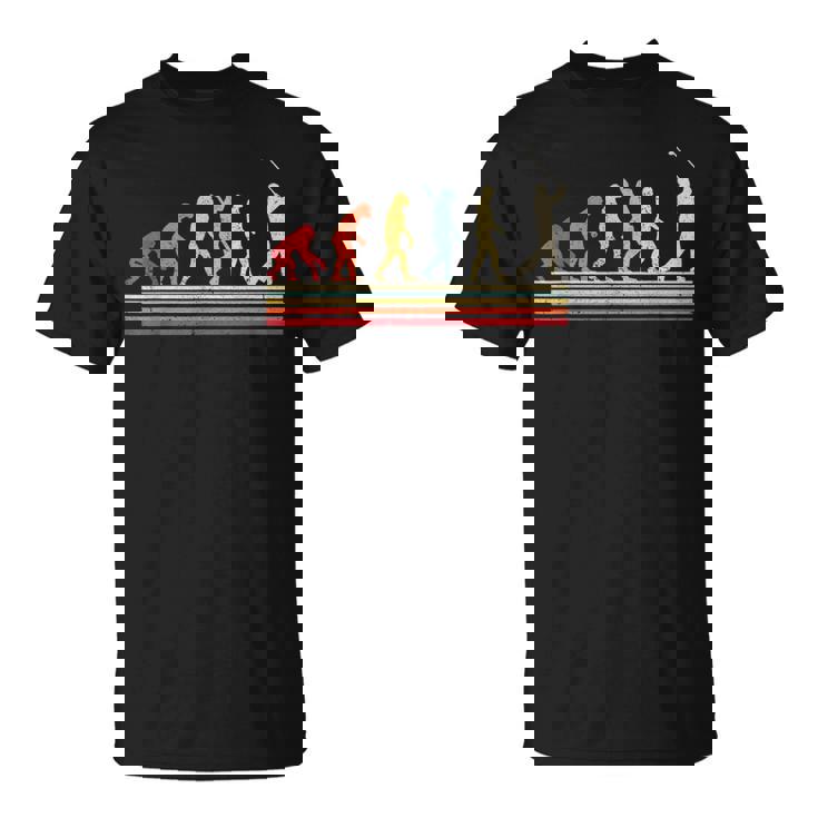 ゴルファー&ゴルファーへのレトロなゴルフエボリューションギフト Tシャツ