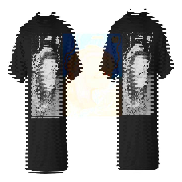 ゴースト 亡霊 霊魂 ファントム 葛飾北斎 日本美術 ハロウィン 妖怪 提灯お岩 百物語 お岩さん 百物語 Tシャツ