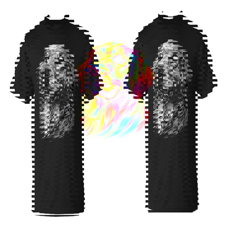 ゴールデン・レトリーバー 犬 カラフル ポップアート 犬好き Tシャツ