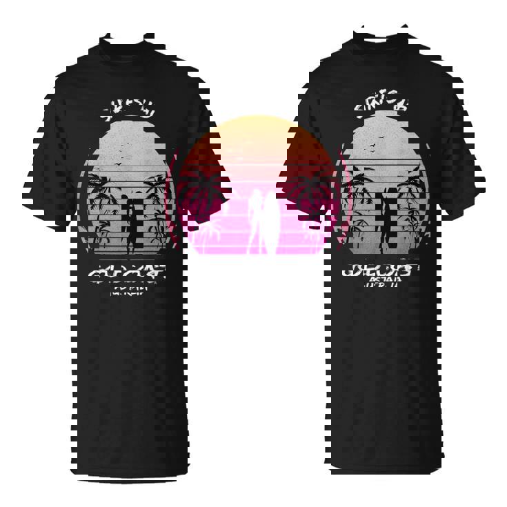 ゴールドコースト クイーンズランド州 オーストラリア サーフィン ギフト ヤシの木 スポーツ お土産 Tシャツ