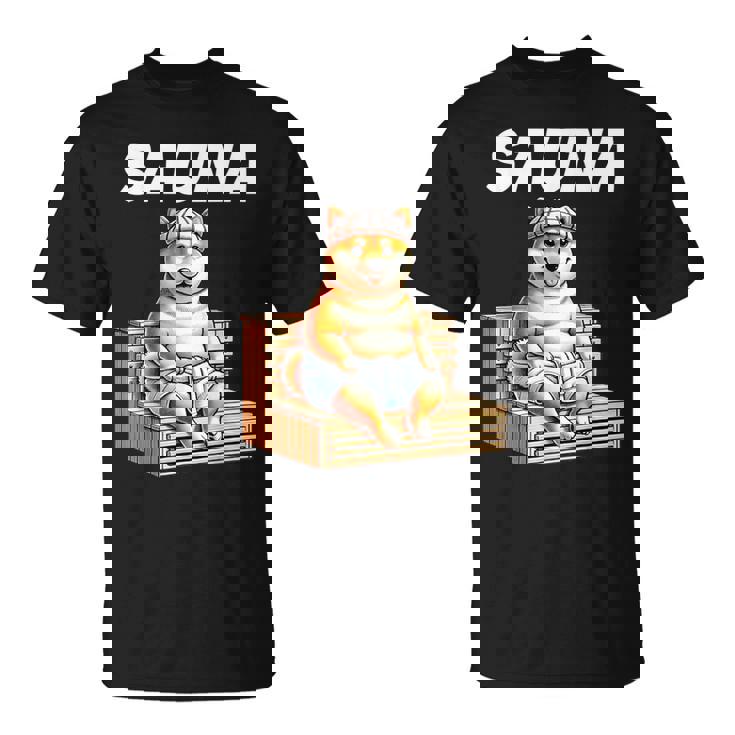 サウナauna さうな 整う アウトドア 焚火 おもしろ 犬 柴犬好き 柴犬 名言 文字 面白い ふざけた ネタ Tシャツ