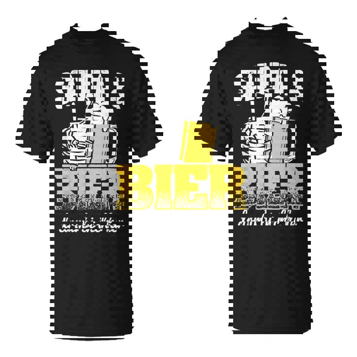 サウナとビールサウナ ウェルネスサウナ Tシャツ