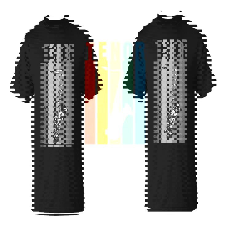 サックス テナーサックス レトロ Tシャツ