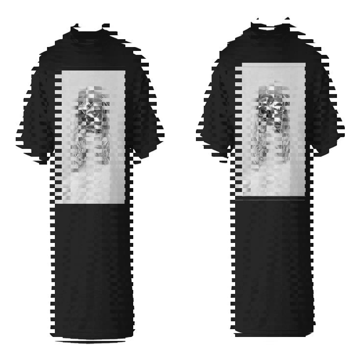 サングラスをかけたキャバリア Tシャツ