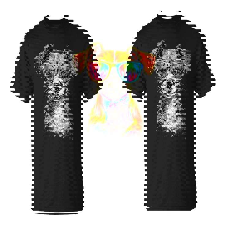 サングラスをかけたジャック・ラッセル・テリア ジャック・ラッセル愛好家 Tシャツ