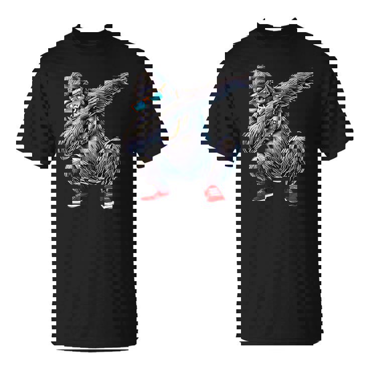 サングラスをかけたダブダンスのゴリラ猿 Tシャツ