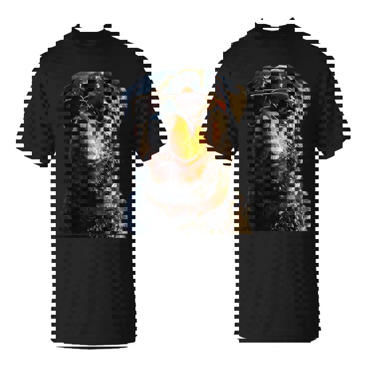サングラスをかけたロットワイラー 愛犬自慢のロットワイラー Tシャツ