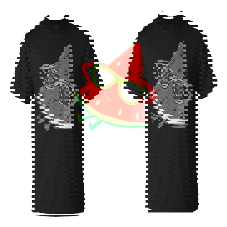 サングラス面白いスイカとスイカの夏のメロン Tシャツ