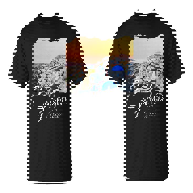 サントリーニ ギリシャ絵画 サントリーニ Tシャツ