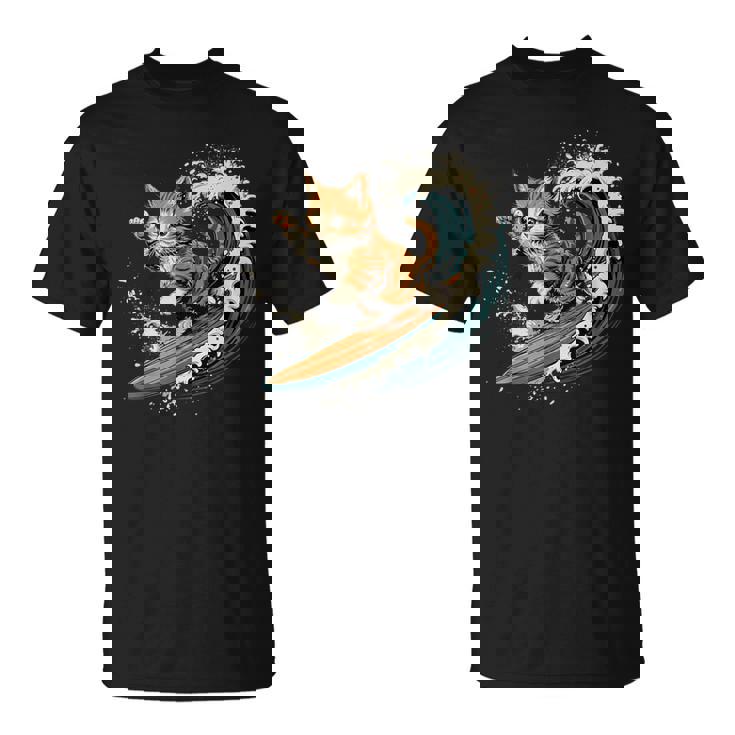 サーファー猫 サーフィン Tシャツ