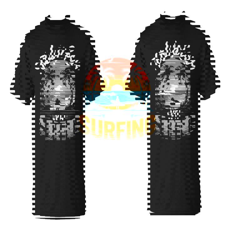 サーフィンサーフボードが大好き。メンズサーフボーダー用。 Tシャツ