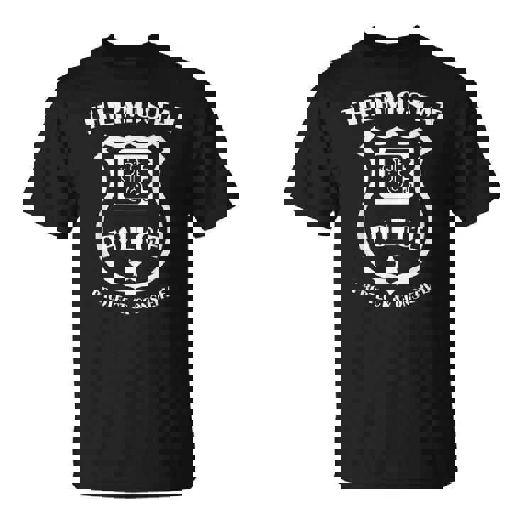 サーモスタット ポリス Protect & Conserve 父の日 Dad メンズ Tシャツ