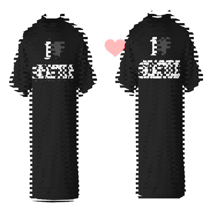 シアトル I Hearteattle I Loveeattle Tシャツ