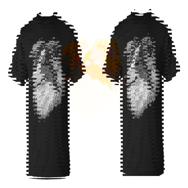 シェットランド・シープドッグ かわいい子犬の顔 犬好き ペット飼い主 Tシャツ