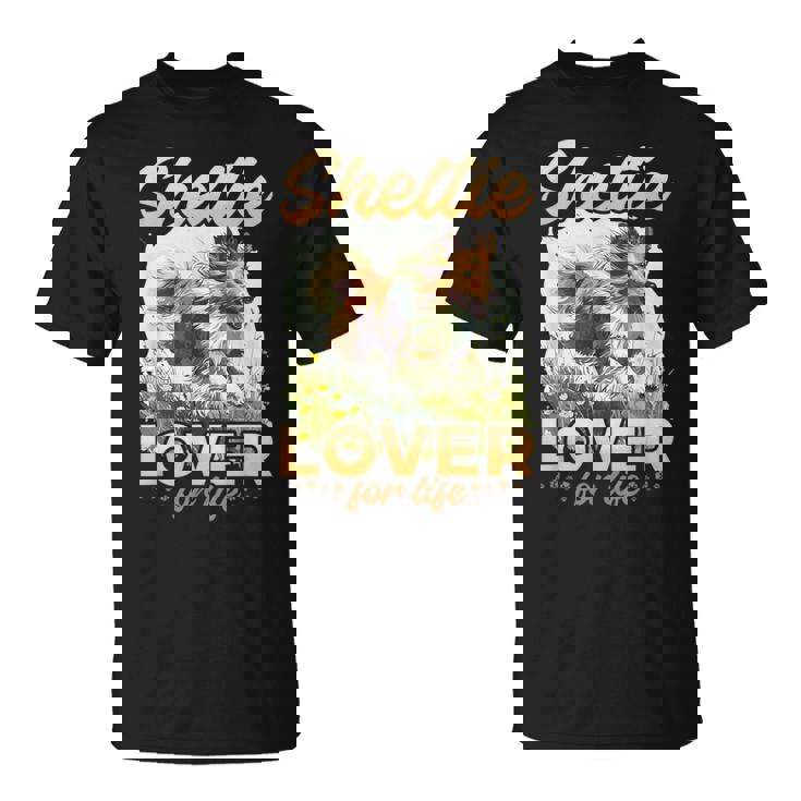 シェットランド・シープドッグ・ドッグ・シェルティー-シェルティ・ラヴァー・フォー・ライフ Tシャツ
