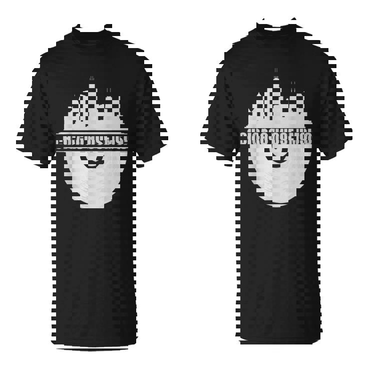 シカゴハウスミュージックシカゴスカイライン Edm Dj シカゴハウス Tシャツ