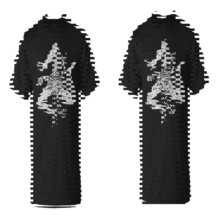 シチリア イタリア 旗 トリスケリオン シチリア パレルモ 地中海 Tシャツ