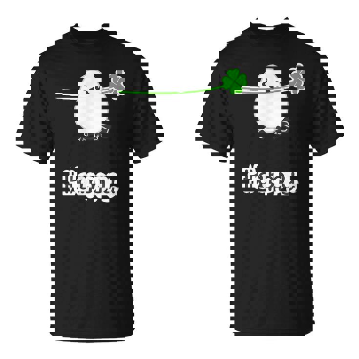 シマエナガ『四つ葉のクローバー』白い鳥【どうぶつフレンズ】動物 ゆるくて かわいい キャラクター イラスト Tシャツ