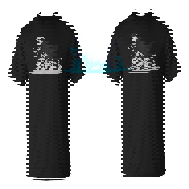 シャチギフトジャンピングオルカシャチ 長袖tシャツ Tシャツ