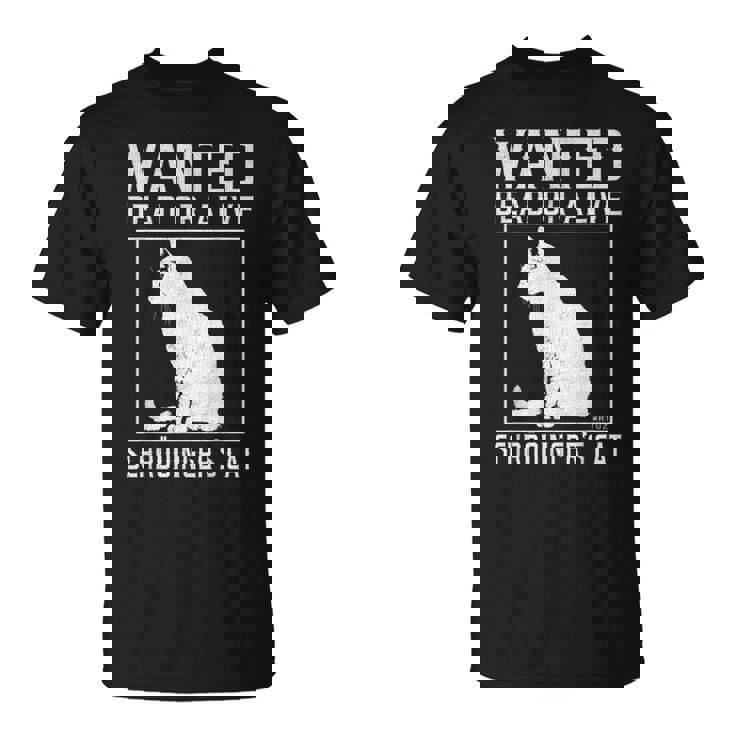 シュレディンガーの猫 指名手配の猫 死んで生きている 物理学 物理学者 Tシャツ