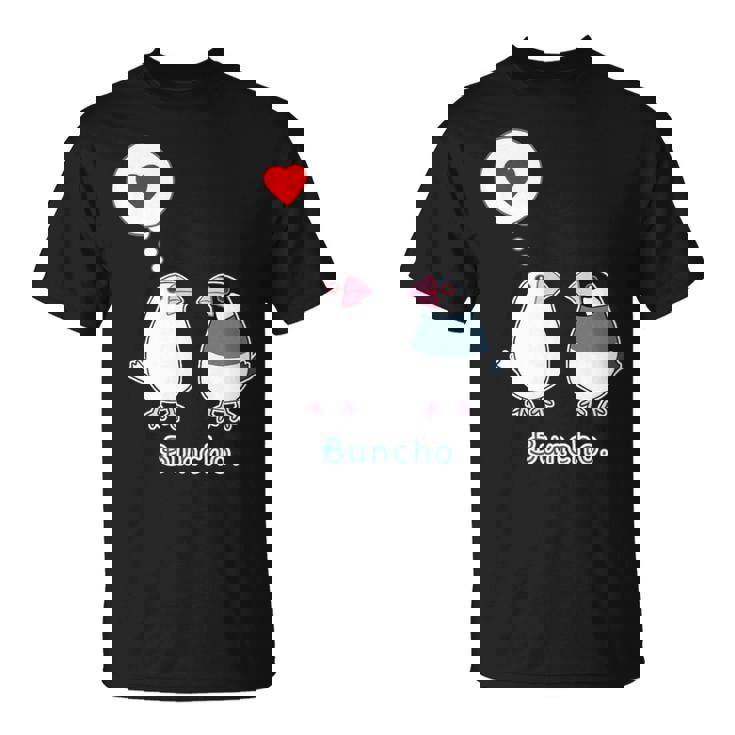 シロブンチョウ & サクラブンチョウ さん『ハート』フキダシ 白文鳥 桜文鳥【どうぶつフレンズ】動物 イラスト Tシャツ