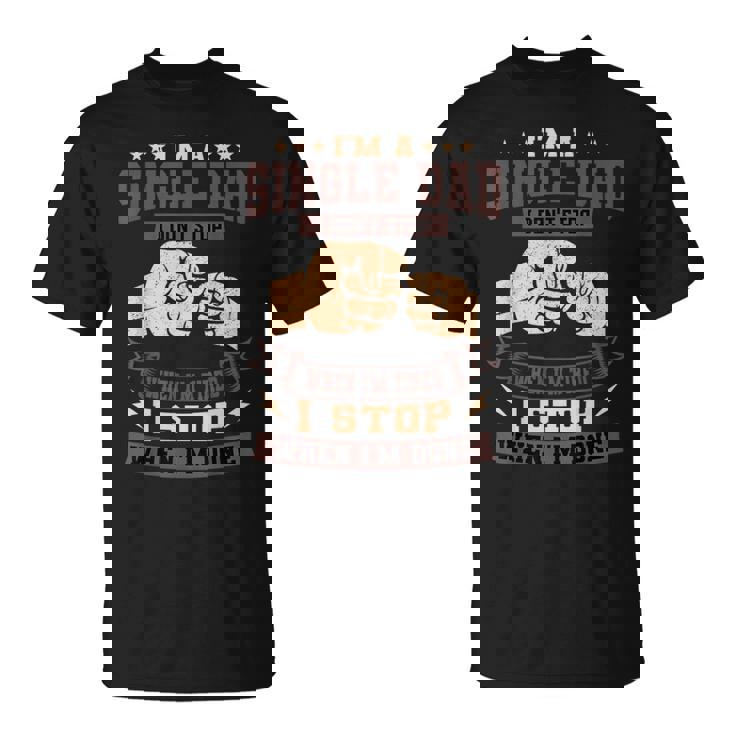 シングルパパ唯一の親ソロペアレントフッドローン・ファーザー Tシャツ