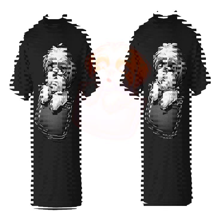 シーズーインポケット シーズー犬好き Tシャツ