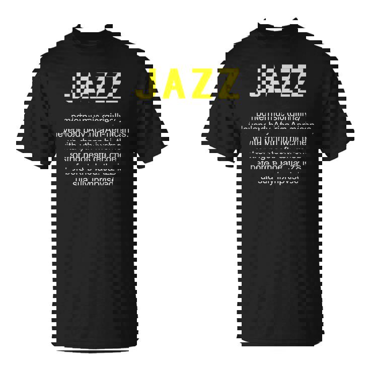 ジャズ音楽辞書の定義面白いジャズミュージシャンヴィンテージ Jazz Tシャツ