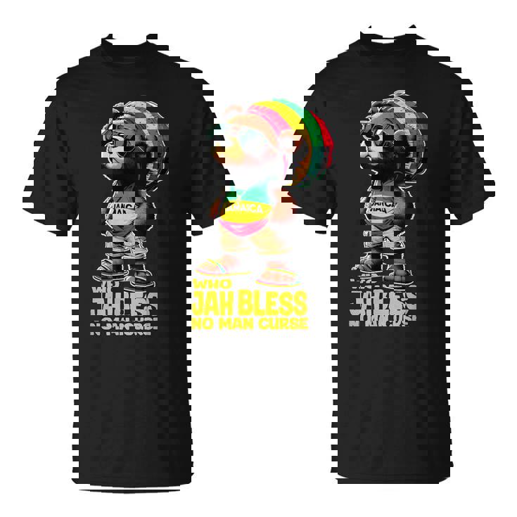 ジャマイカ かわいいラスタ テディベア ジャー ブレス レゲエ ルーツ Tシャツ