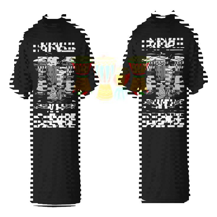 ジャンベ・マンディンカと相性がいいアフリカンミュージックジャンベ Tシャツ