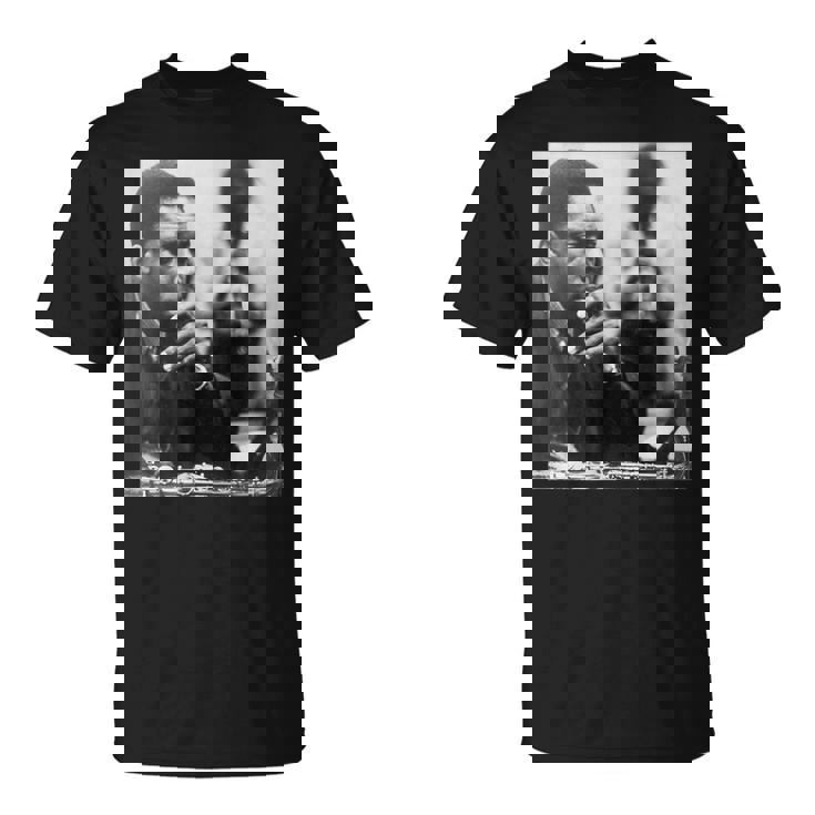 ジョン・コルトレーン 白黒写真 Tシャツ