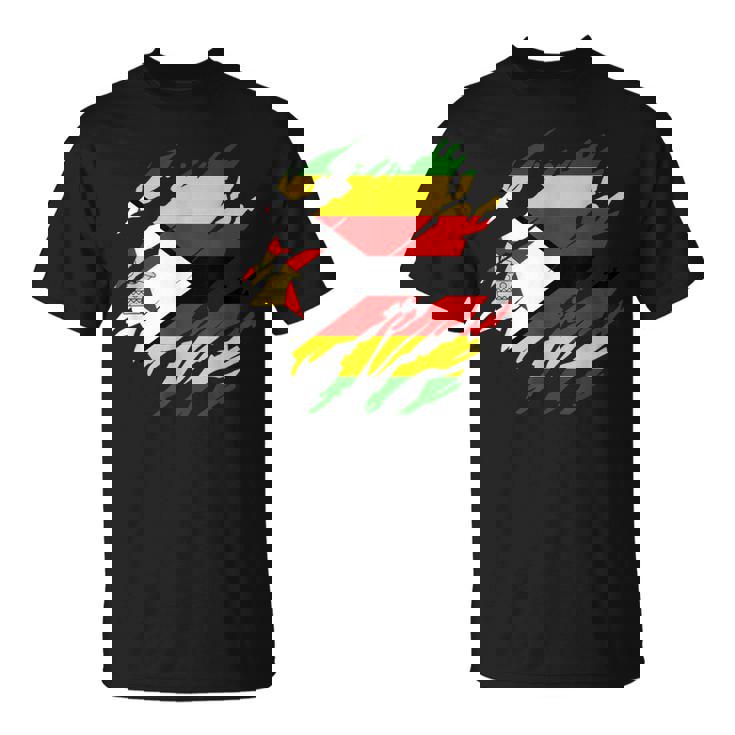 ジンバブエの旗ジンバブエ Tシャツ