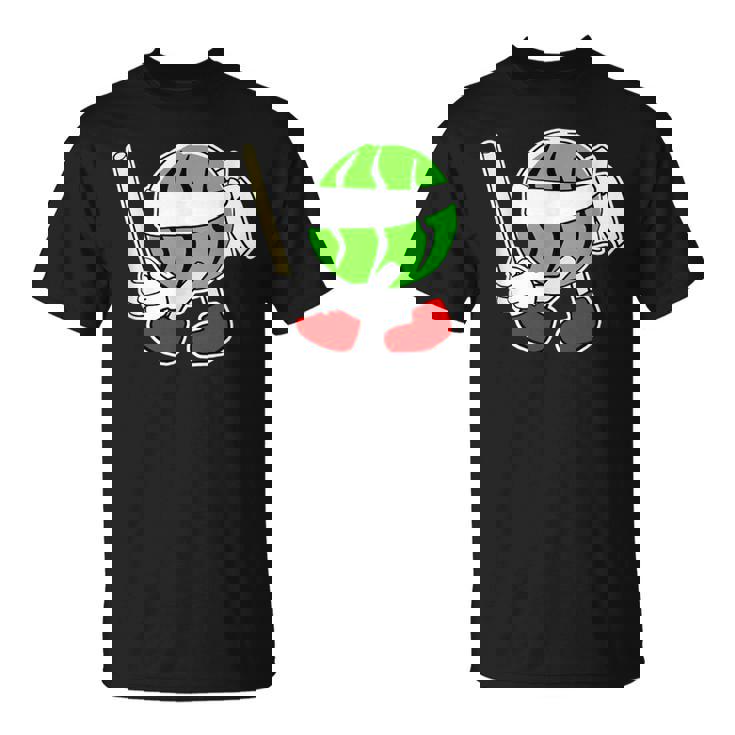 スイカ割り・夏 西瓜わり（すいかくん）【サマータイム】リゾート・夏 大好き／面白 イラスト Tシャツ