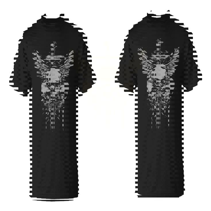 スカル クロス Y2k グランジ 美的 Alt ゴス スカル クロス ゴシック Tシャツ