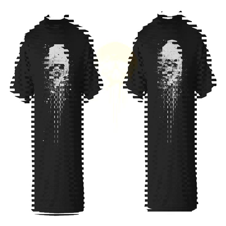 スカルアート グラフィックデザイン アンティーク調スタイル ハロウィンコスチューム Tシャツ