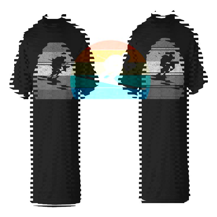 スキー スキー レース スラローム レトロ Tシャツ